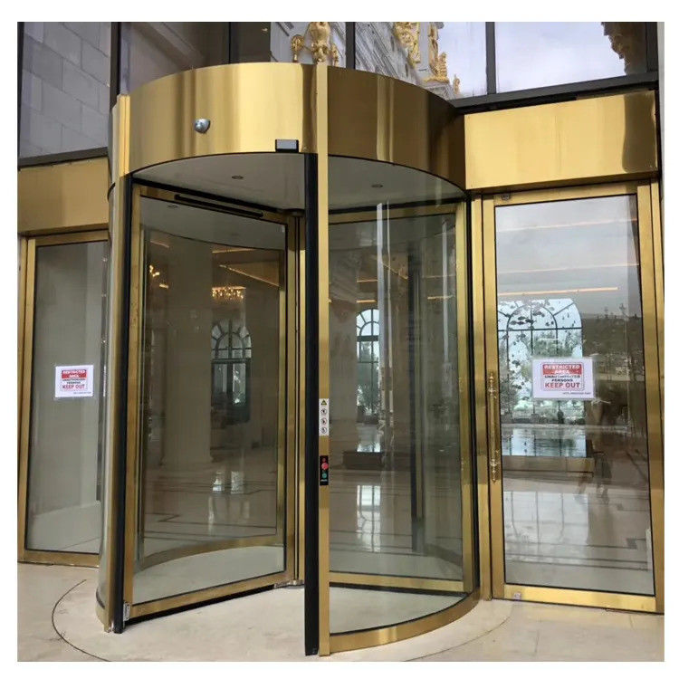 安全で近代的な商業用建物へのアクセスのための便利で自動回転ドア