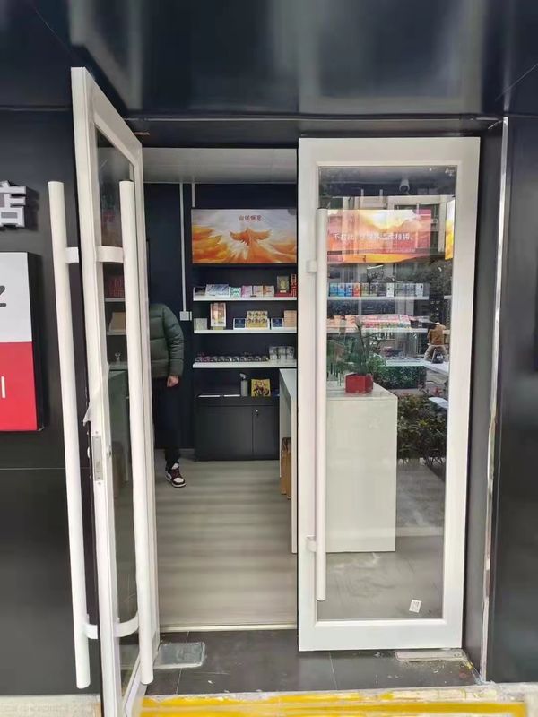 フレームレスダブルピボットドア 36インチ自動スイングドア KFC ドア